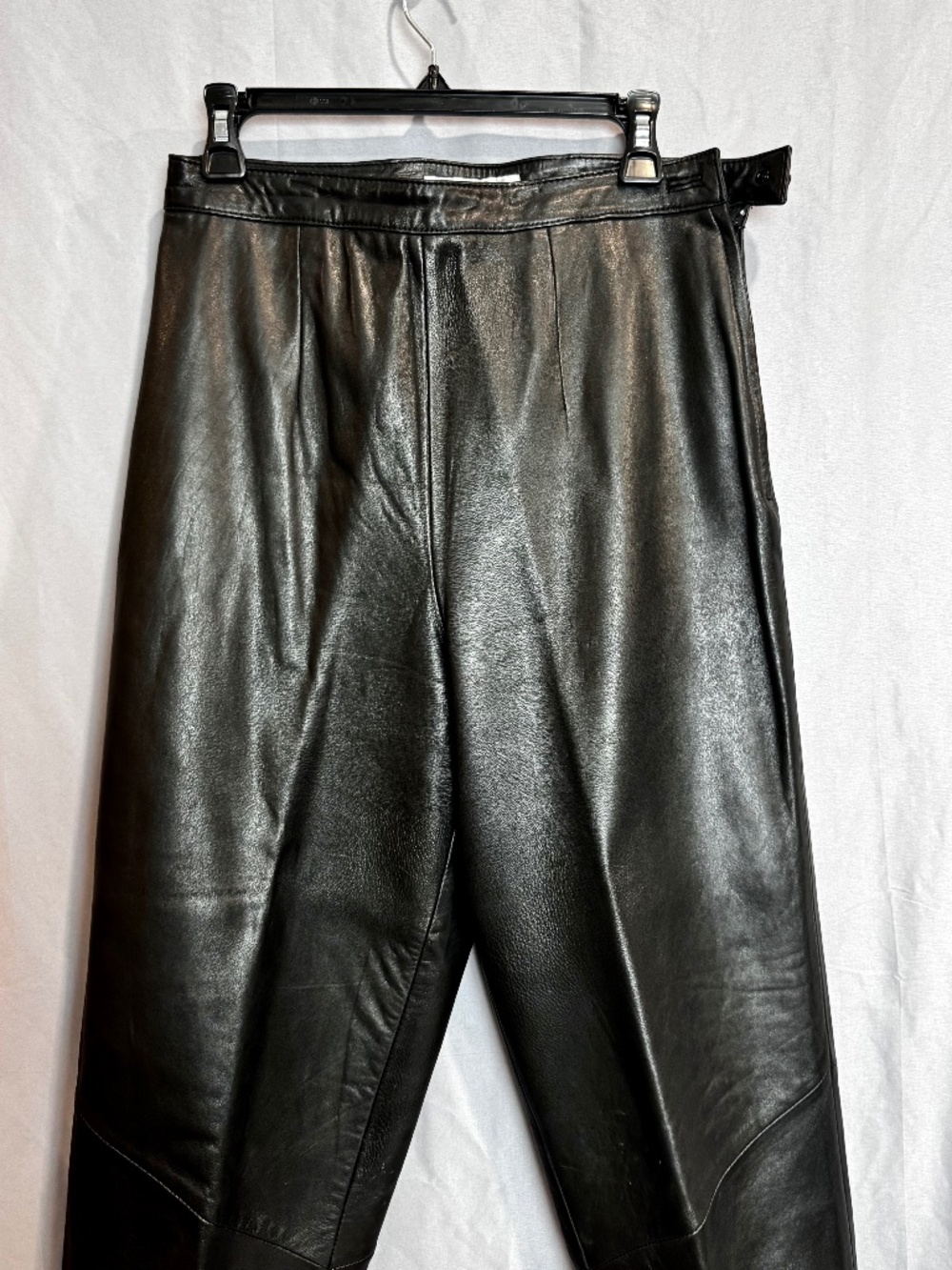 VTG Pursuits Ltd Genuine Leather High Rise Tapered Pants Black Size 10